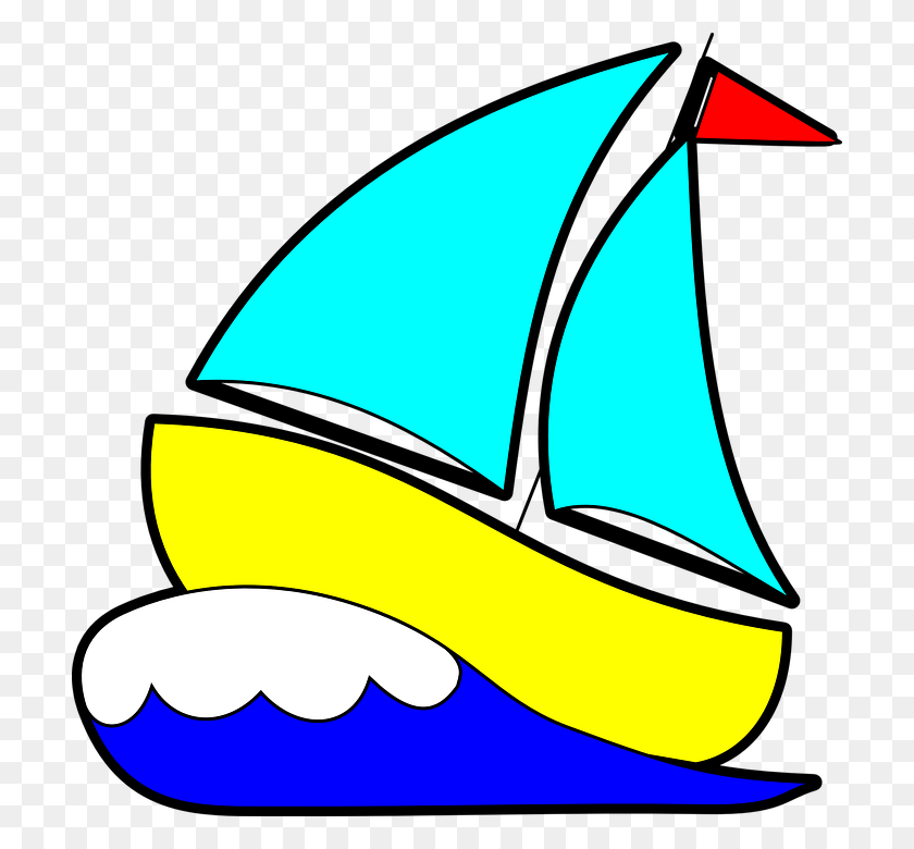 708x720 Waves Clipart Boat - Water Waves Clipart