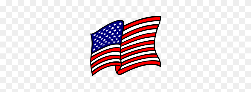 250x250 Waving American Flag No Gradients Clip Art Free Borders And Clip Art - Waving Clipart