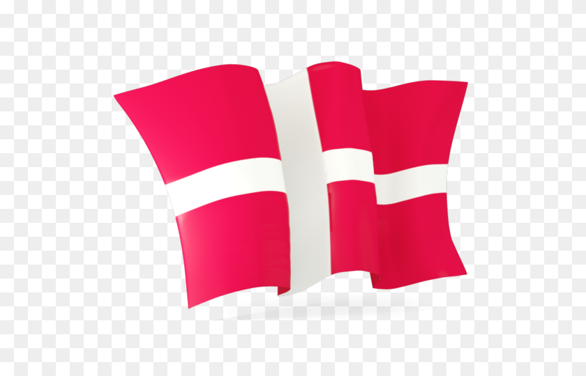 640x480 Развевающийся Флаг Иллюстрации Флага Дании - Развевающийся Флаг Png
