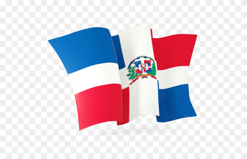 640x480 Ondeando La Bandera De La Ilustración De La Bandera De La República Dominicana - Bandera Dominicana Png