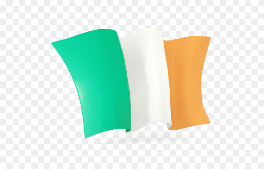 640x480 Развевающийся Флаг Иллюстрации Флага Ирландии - Флаг Ирландии Png