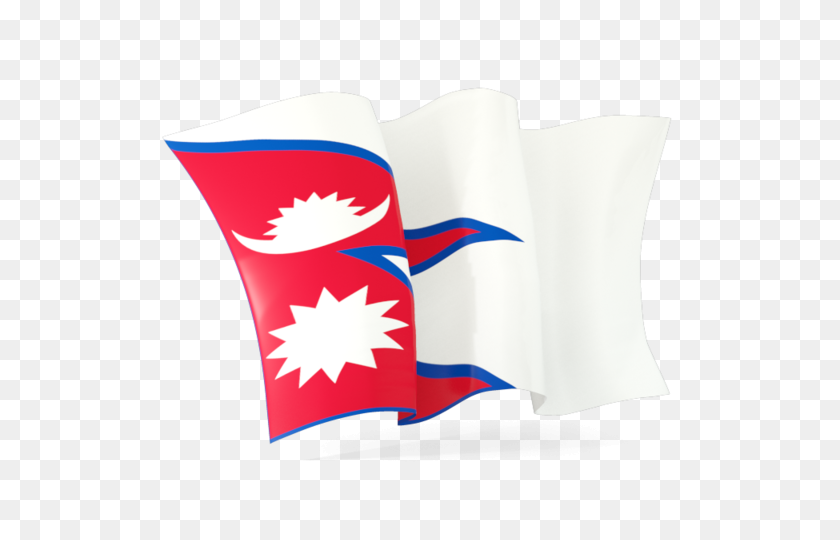 640x480 Ondeando La Bandera De La Ilustración De La Bandera De Nepal - Bandera De Nepal Png