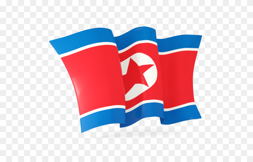 640x480 Развевающийся Флаг Иллюстрации Флага Северной Кореи - Флаг Кореи Png