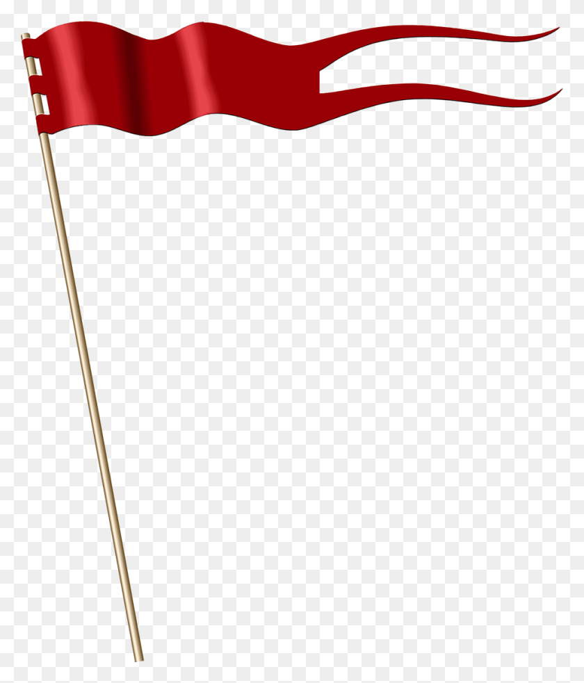 958x1134 Waving Pennant Clip Art - Pennant Flag Clipart