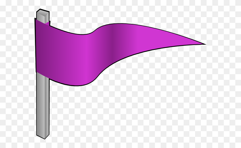 600x459 Waving Purple Flag Clip Art - Waving Flag Clipart