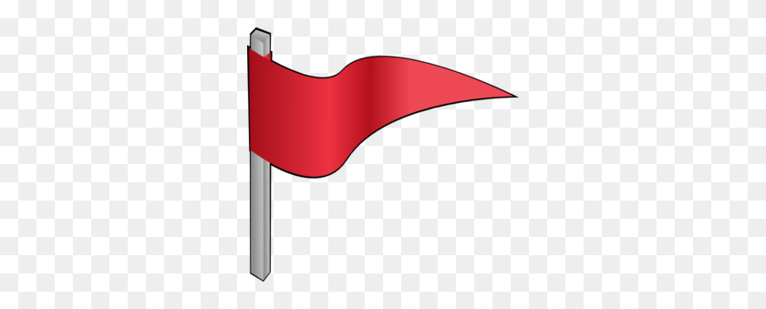 298x279 Waving Red Flag Clip Art - Flag Clipart