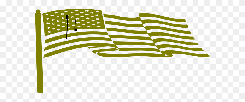600x290 Развевающийся Нам Флаг Клипарт - Американский Флаг Развевается Png