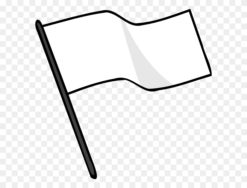 600x580 Waving White Flag Clip Art - White Flag Clipart