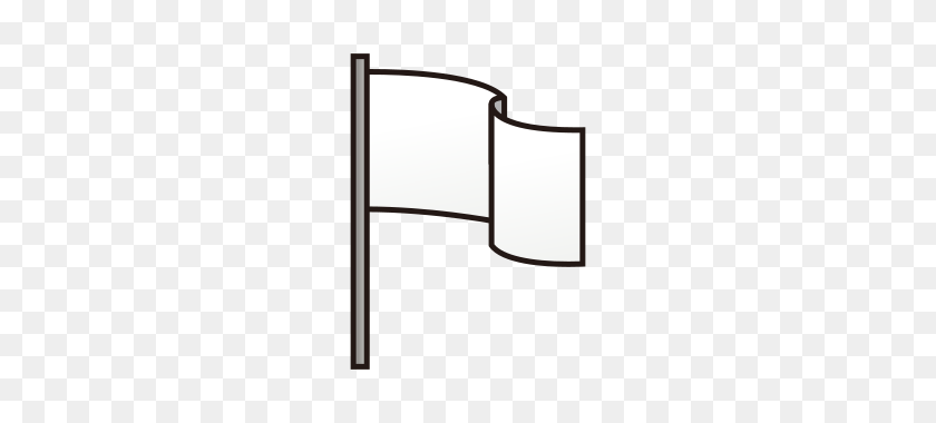 320x320 Waving White Flag Emojidex - White Flag PNG