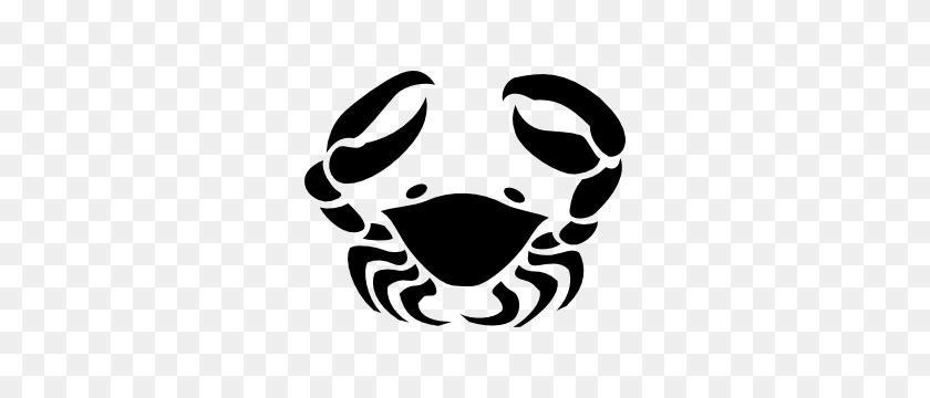 300x300 Wavy Crab Sticker - Crab Clipart Black And White