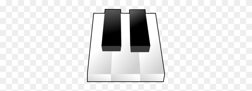 260x244 Wavy Piano Keys Clipart - Piano Clipart Black And White