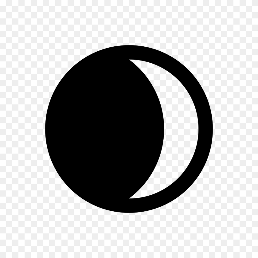 1024x1024 Waxing Crescent Moon Symbol - Cresent Moon PNG