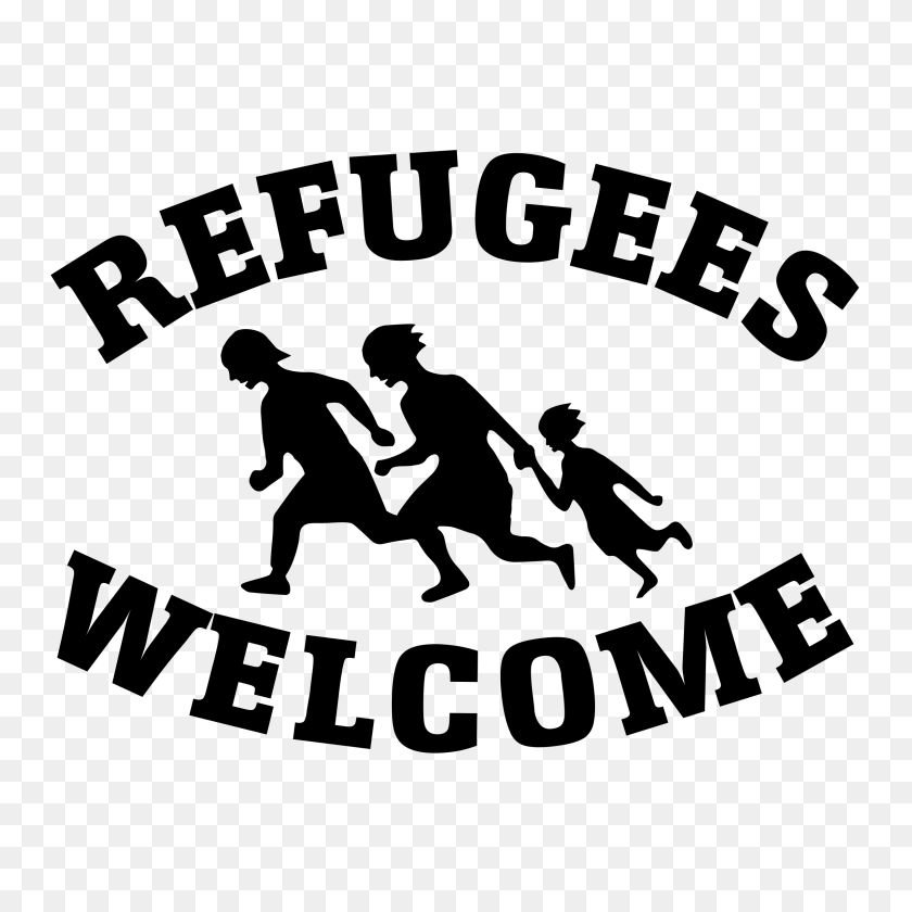 2400x2400 We Are Here To Help Liberal Socialist Republic - Refugee Clipart
