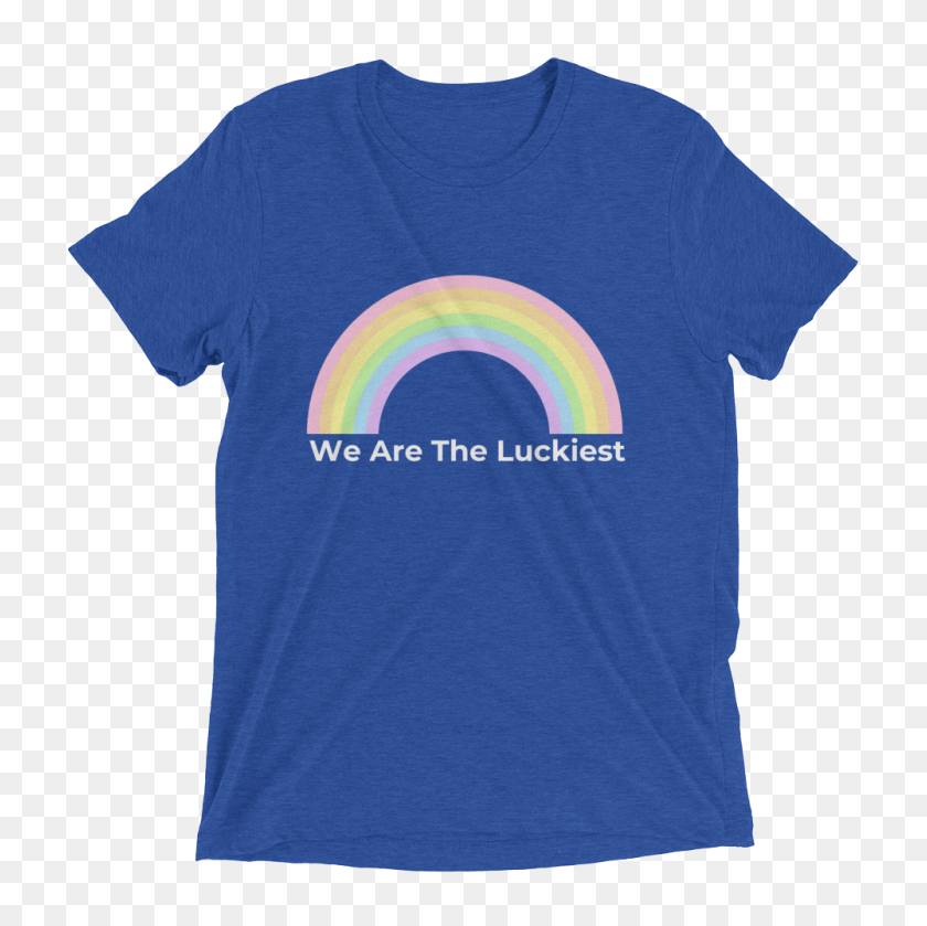 1000x1000 Футболка We Are The Luckiest The Pastel Collection Laura Mckowen - Pastel Rainbow Клипарт