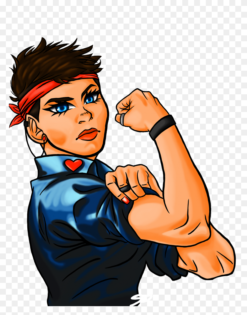 1400x1812 We Can Do It! Heart - Rosie The Riveter Clipart