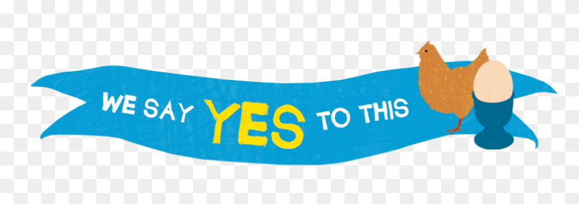 840x255 We Say Yes Blue Banner Freedom Farms - Blue Banner PNG