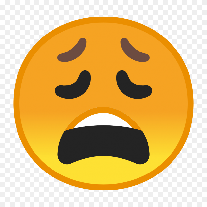 1024x1024 Weary Face Icon Noto Emoji Smileys Iconset Google - Thinking Face Emoji PNG