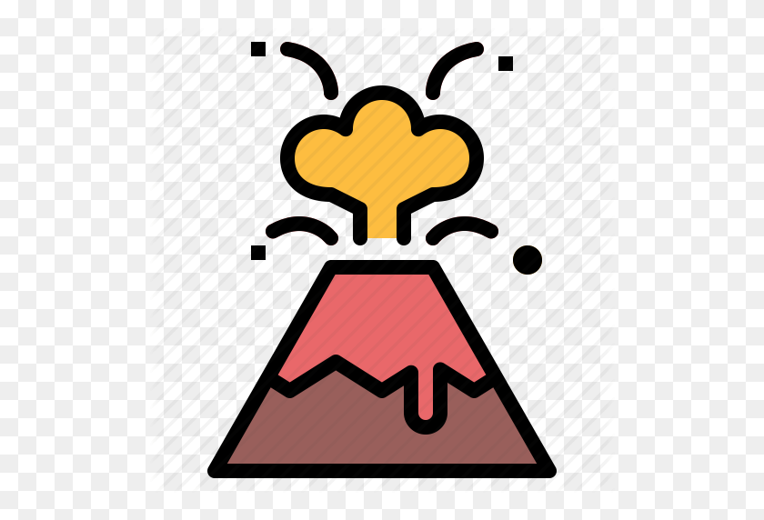 512x512 Weather '- Clipart De Erupción Volcánica