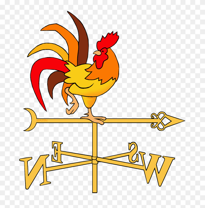 717x792 Weather Clip Art - Rooster Weathervane Clipart