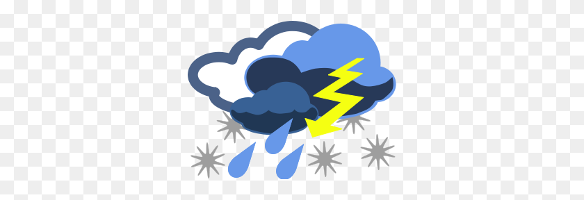 300x228 Weather Clip Art Thunderstorm - Warm Weather Clipart