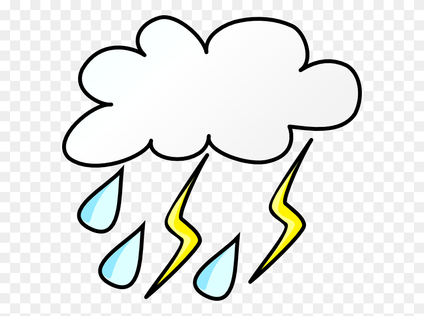 594x565 Weather Cloud Clip Art - Rainstorm Clipart