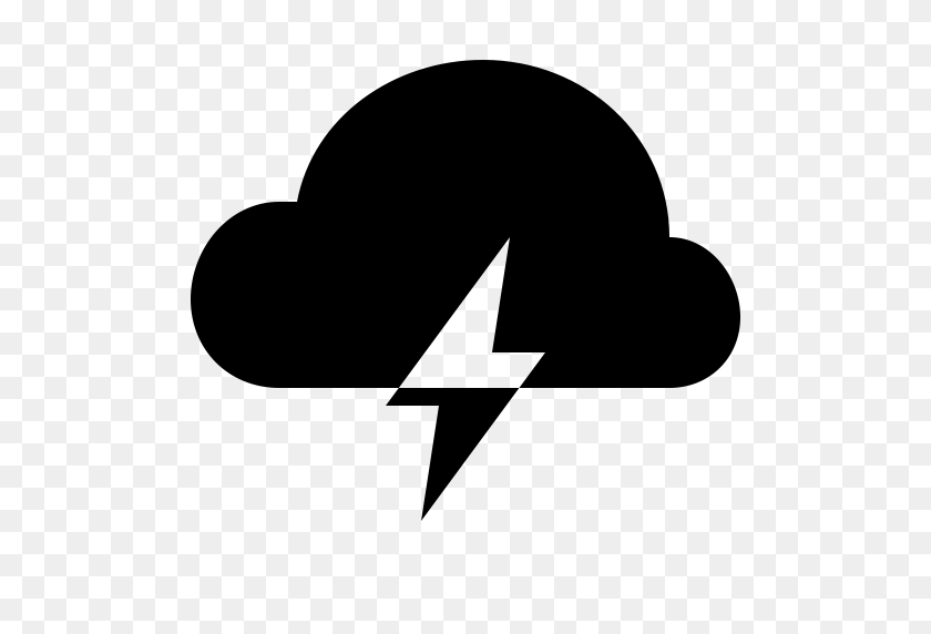 512x512 Weather Cloud Lightning Icon With Png And Vector Format For Free - Lightning Cloud Clipart