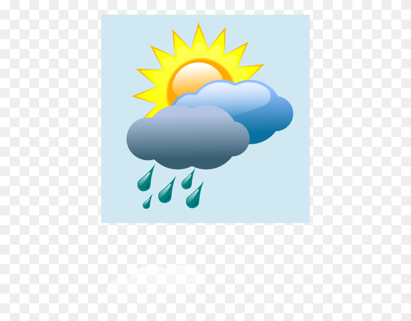 426x596 Weather Forecast Partly Sunny With Rain Clip Art - Weather Clipart Images