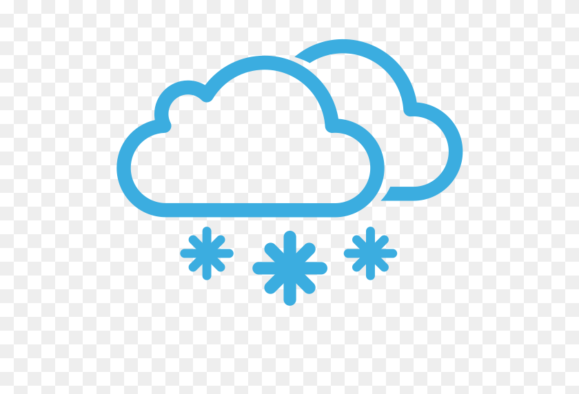 512x512 Weather Icon Small To Moderate Snow, Snow In Cloudy Weather - Snowfall Clipart
