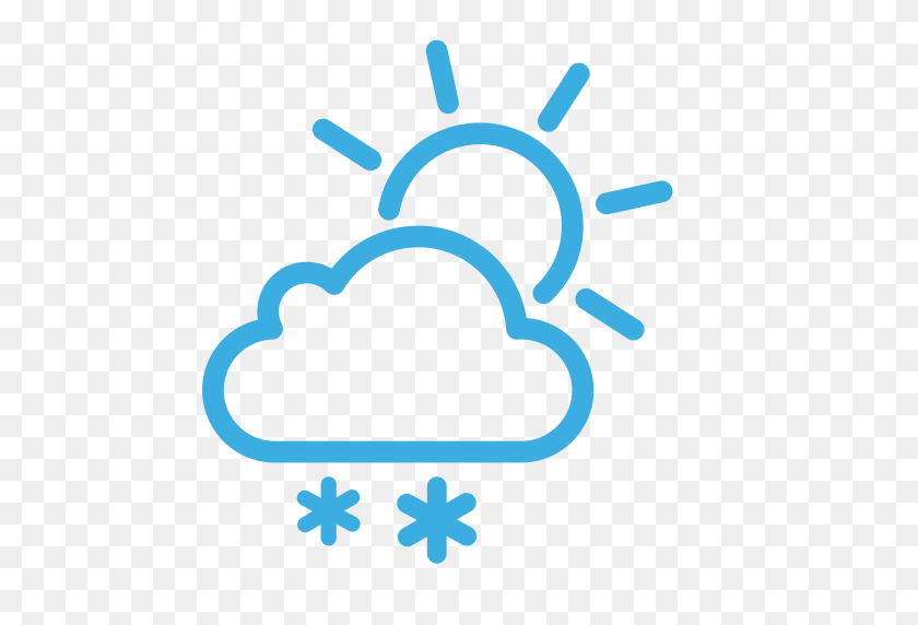 512x512 Weather Icon Snow, Snow In Cloudy Weather, Snowfall Icon With Png - Weather Icon PNG