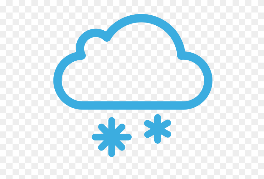 512x512 Icono De Tiempo De Nieve, Nieve En Clima Nublado, Icono De Nevadas Con Png - Caída De Nieve Png