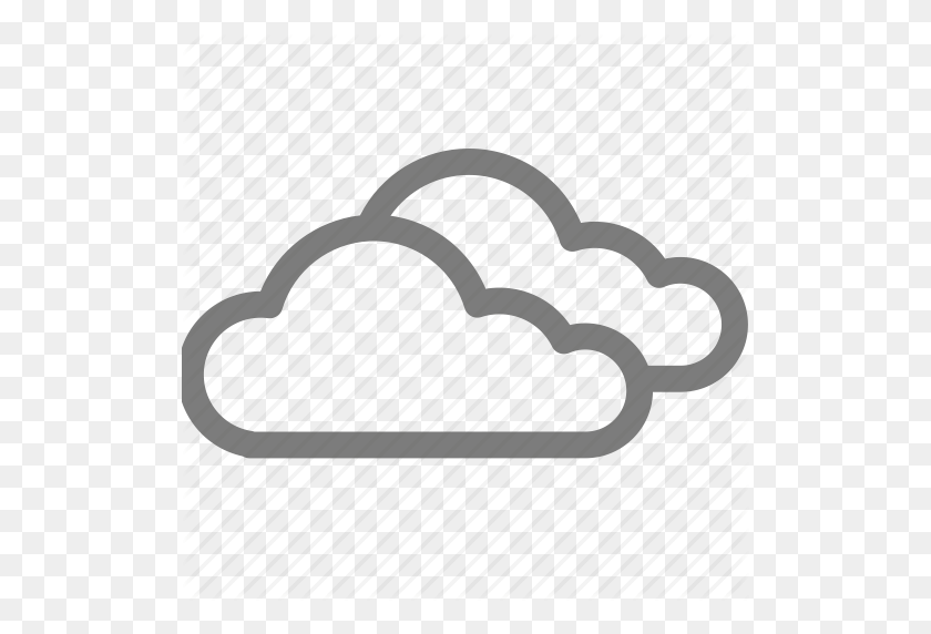 512x512 Weather Line' - Cloudy Sky PNG