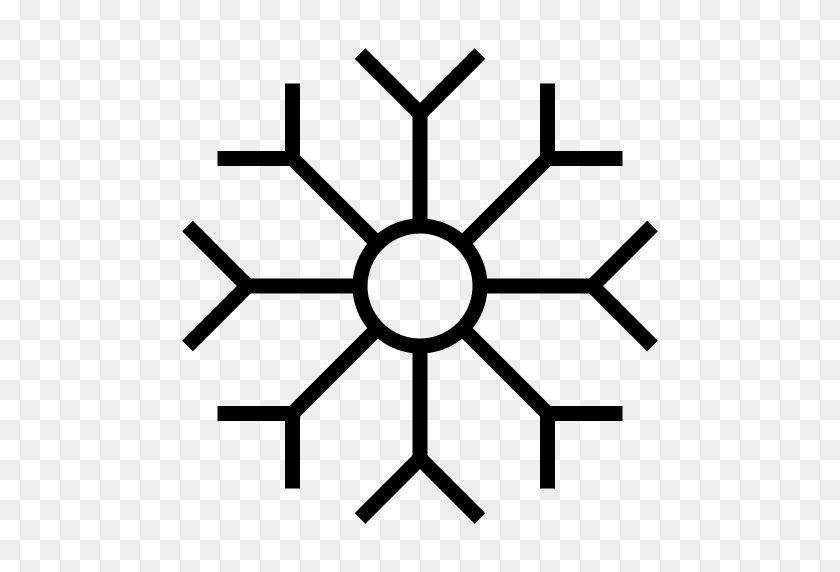 512x512 Снежинка Погоды, Снежинка, Снежинка Значок Снега С Png - Снежинка Вектор Png