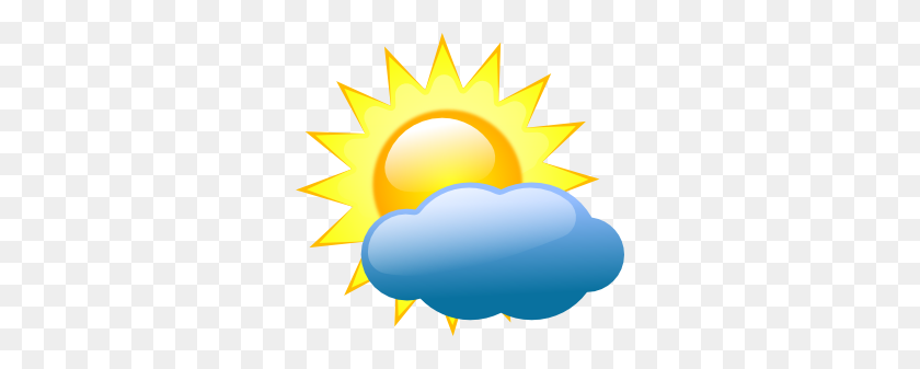300x277 Weather Symbols Clip Art - Sunny Day Clipart
