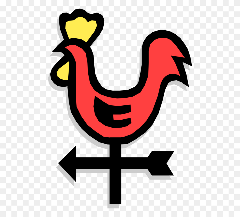 504x700 Weather Vane Wind Direction Indicator - Rooster Weathervane Clipart