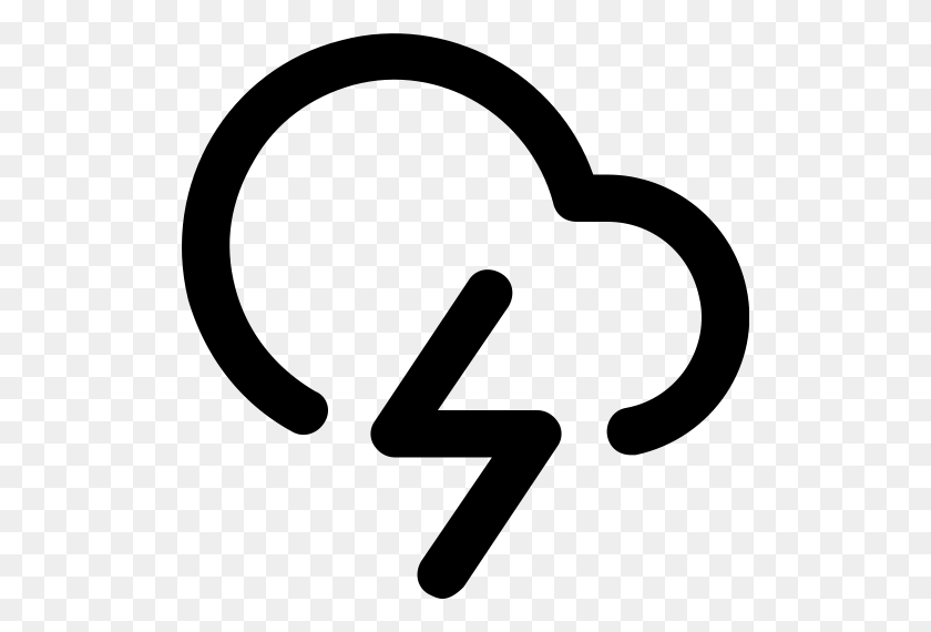 512x510 Погода, Погода, Значок Молнии В Облаке В Формате Png И В Векторном Формате - Логотип Молнии Png