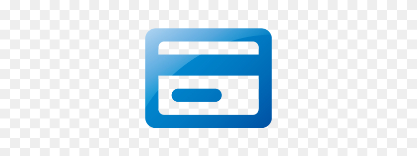 256x256 Web Blue Credit Card Icon - Credit Card Logos PNG