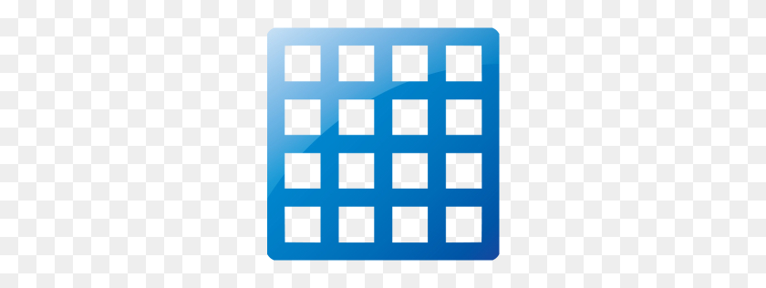 256x256 Web Blue Grid Icon - Grid Paper PNG