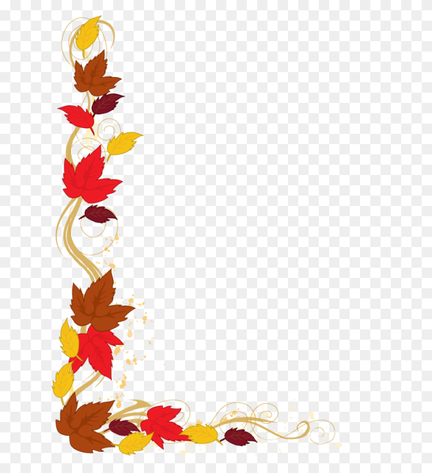 640x859 Web Design Development Leaves Leaf Border, Fall Clip Art - Side Border Clipart