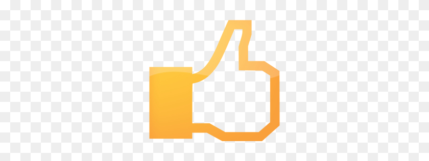 256x256 Web Orange Facebook Like Icon - Facebook Logo PNG