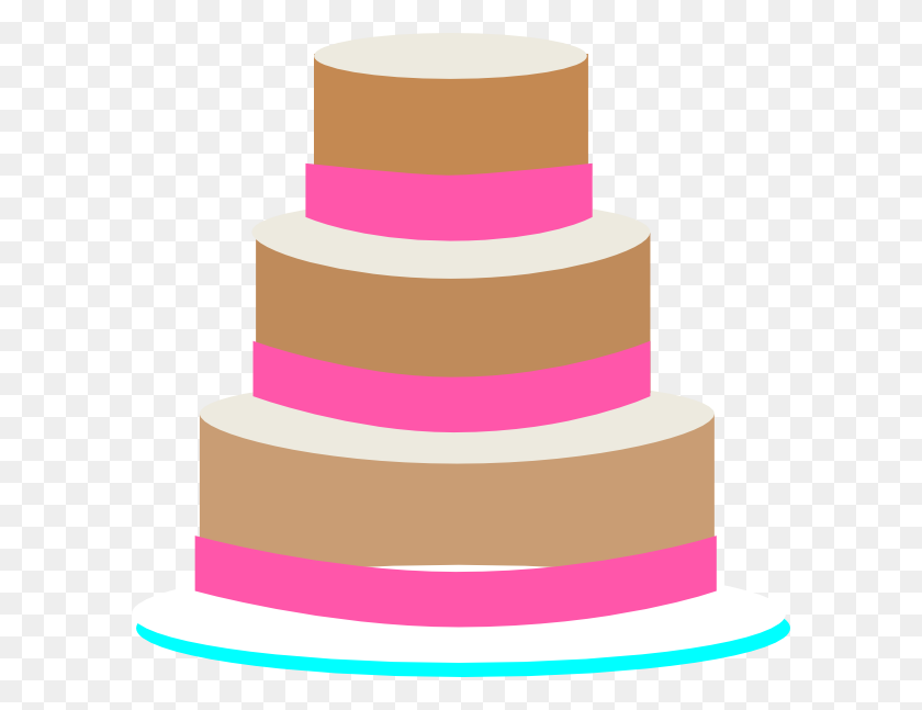 600x587 Wedding Cake Clip Art - Wedding Cake Clipart