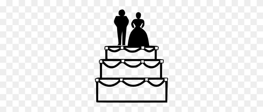 234x297 Wedding Cake Clip Art - Cake Clipart Black And White
