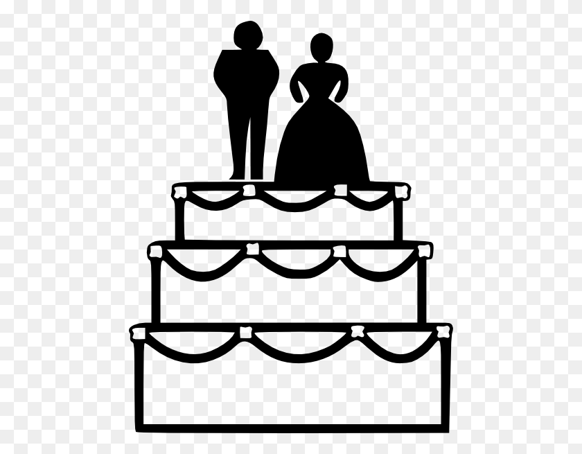468x595 Wedding Cake Clip Art Free Vector - Wedding Clipart