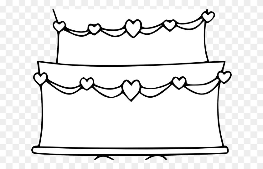 640x480 Wedding Cake Clipart Outline - Wedding Cake Clipart Black And White