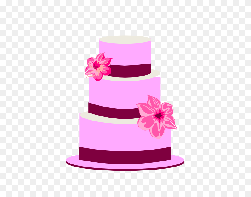 600x600 Wedding Cake Clipart Tier Cake - Wedding Cake Clipart Black And White
