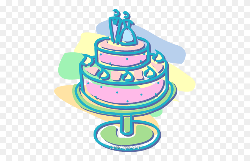 475x480 Wedding Cake Royalty Free Vector Clip Art Illustration - Wedding Cake Clipart