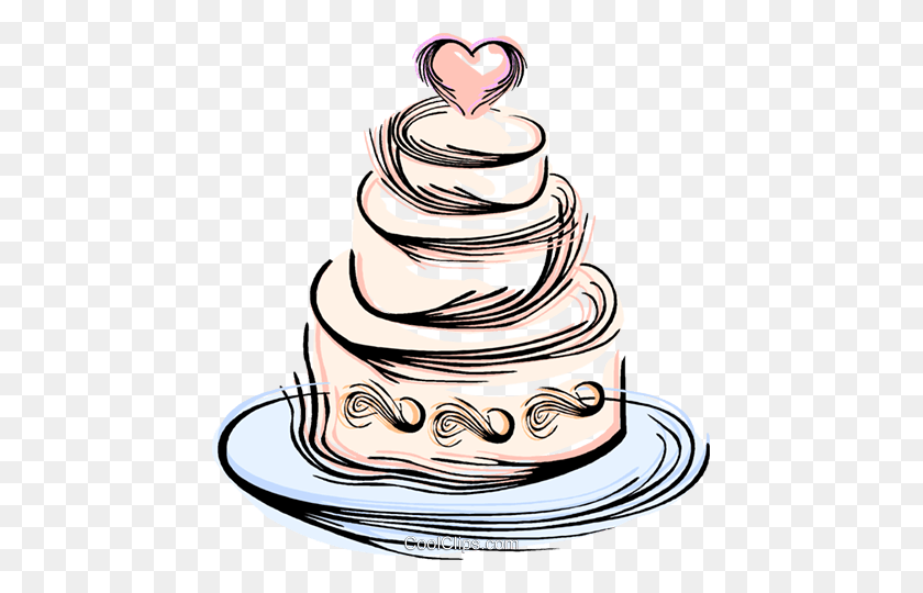 453x480 Свадебный Торт Роялти Бесплатно Векторные Иллюстрации - Свадебный Торт Png