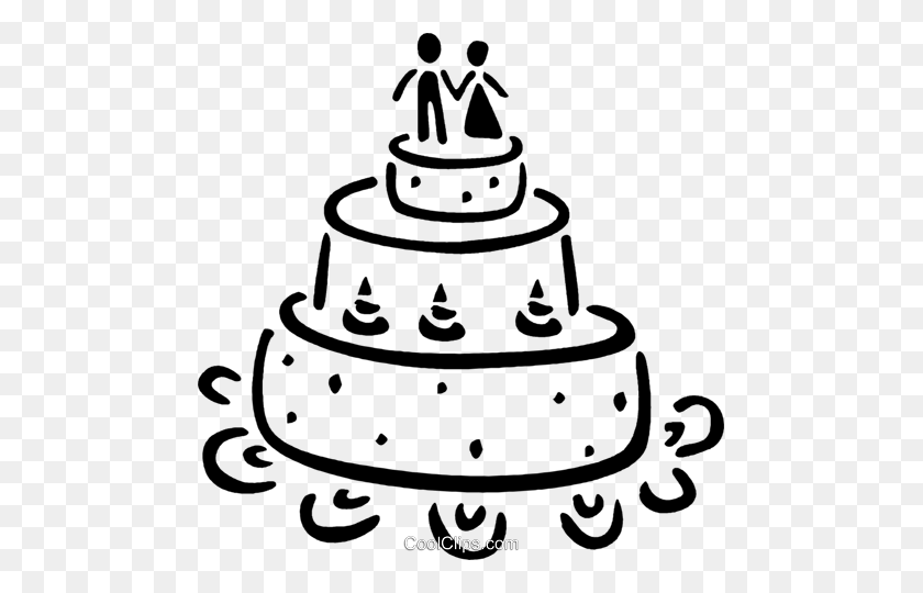 479x480 Wedding Cakes Royalty Free Vector Clip Art Illustration - Wedding Cake Clipart