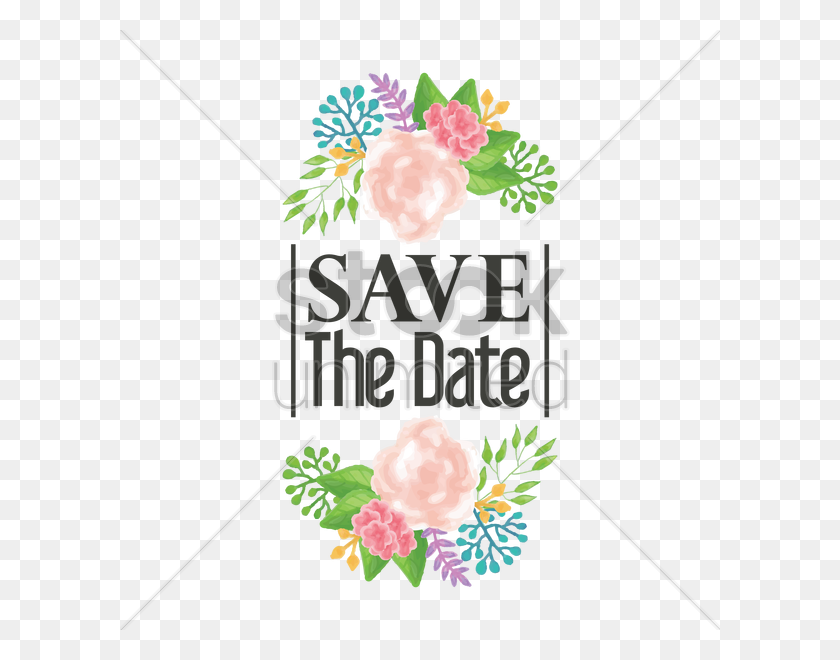 600x600 Wedding Card Design Vector Image - Save The Date Clipart