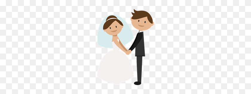 256x256 Свадебная Пара, Люди, Жених, Невеста, Романтическая Икона - Свадебная Фата Png