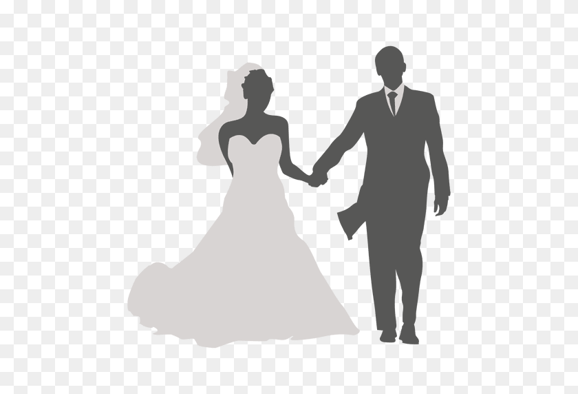 512x512 Wedding Couple Romancing With Bicycle - Bride And Groom Silhouette PNG